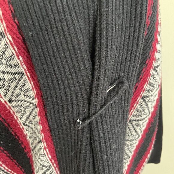 J Jill Blanket Aztec Cardigan Womens M L Wool Blend Long Sweater Western Boho - Picture 9 of 12
